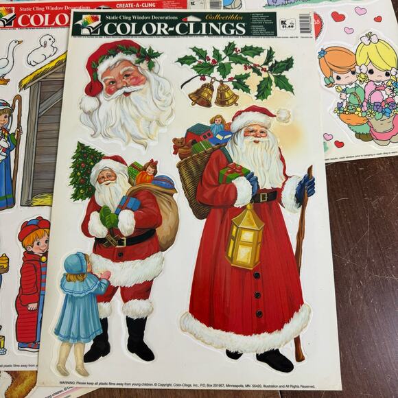 Bundle Lot 10 VINTAGE 90s Precious Moments Christmas Nativity Window Clings - Picture 4 of 12